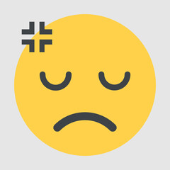 A yellow face emoji icon