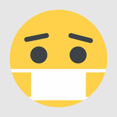 A yellow face emoji icon