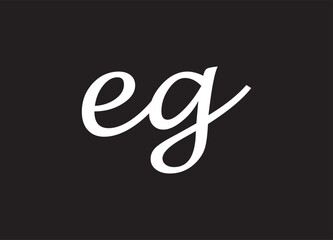 Fototapeta premium EG letter logo and initial logo design
