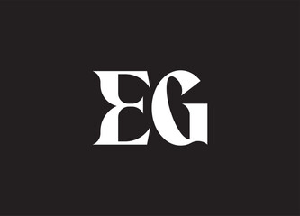 EG letter logo and initial logo design