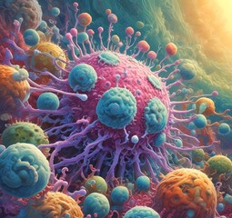 Obraz premium Illustration of bacteria.