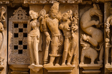 India. Madhya Pradesh state. The Khajuraho Group of Monuments are a group of Hindu and Jain...