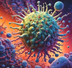 Obraz premium Illustration of bacteria.