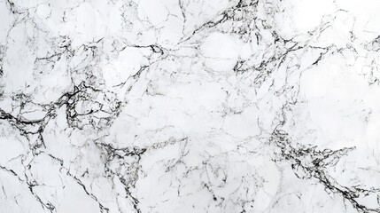Obraz premium A polished white marble wall with intricate gray veining, set in a modern luxury bathroom with sleek, minimalist design elements