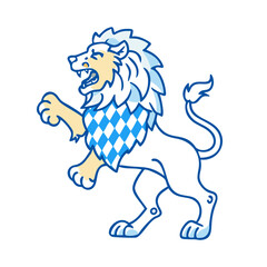 bavarian lion vector icon, bavarian lion vector illustration - simple illustration of bavarian lion, perfect for logos bavarian lion 