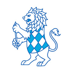 bavarian lion vector icon, bavarian lion vector illustration - simple illustration of bavarian lion, perfect for logos bavarian lion 