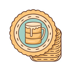 beer coasters vector icon, beer coasters vector illustration - simple illustration of beer coasters, perfect for logos beer coasters 