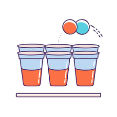 beer pong vector icon, beer pong vector illustration - simple illustration of beer pong, perfect for logos beer pong 