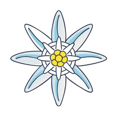 edelweiss flower vector icon, edelweiss flower vector illustration - simple illustration of edelweiss flower, perfect for logos edelweiss flower 