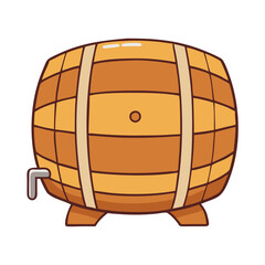 wooden keg vector icon, wooden keg vector illustration - simple illustration of wooden keg, perfect for logos wooden keg 
