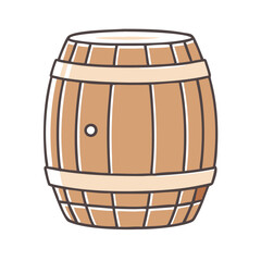 wooden keg vector icon, wooden keg vector illustration - simple illustration of wooden keg, perfect for logos wooden keg 