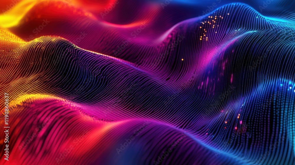Aufkleber network technology combines internet connectivity modern abstract data concept colorful background