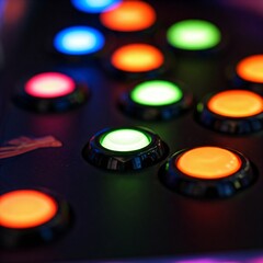 dj mixer at night