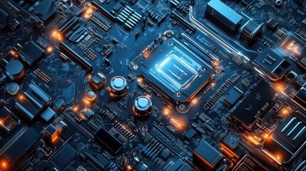 Fototapeta premium creative modern technology concept background