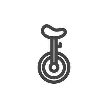 recommend clip art: 線画乗り物関連の単品アイコン　一輪車