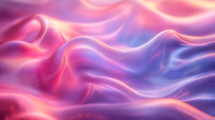 Fototapeta premium Holographic Gradient Background with Elegant Fluid Waves. Generative AI