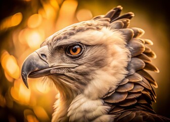 Majestic Harpy Eagle Close-Up, Iguazu National Park - Vintage Photography