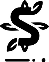 vector illustration sketch silhouette symbol logo icon sound of nature modern abstract for growing company.eps