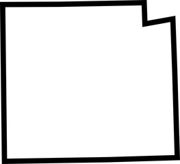 Obraz premium Outline Contour Map of the Collin County/ Texas/ United States of America