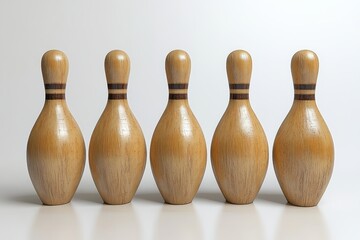 bowling pins isolated on white background