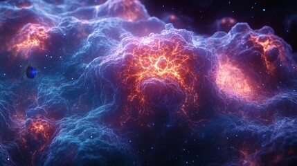 Abstract Neural Cosmos with Bioluminescence. Generative AI