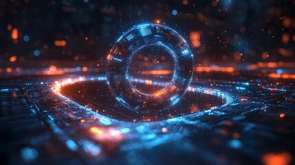 Futuristic Infinity Symbol. Generative AI