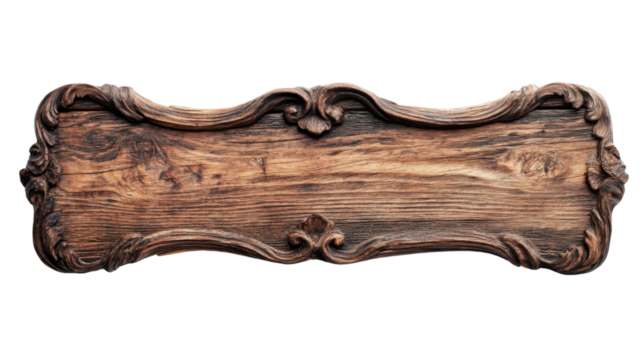 Wooden signboard transparent background