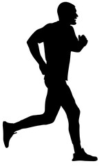 silhouette of a man running