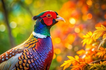 Majestic Pheasant Bird in Soft Bokeh Background - Wildlife Photography