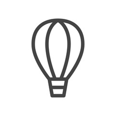 Obraz premium 線画乗り物関連の単品アイコン 気球