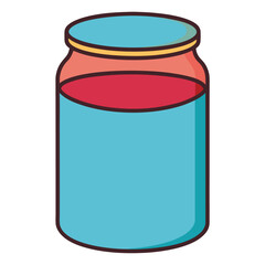 glass jar with red caviar