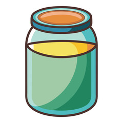 glass jar of preserved peas