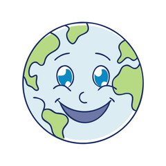 smiling earth vector icon, smiling earth vector illustration - simple illustration of smiling earth, perfect for logos and icons