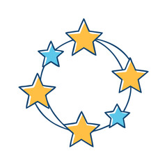 Obraz premium starry sky representing unity vector icon, starry sky representing unity vector illustration - simple illustration of starry sky representing unity, perfect for logos and icons