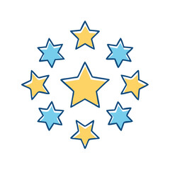 Fototapeta premium starry sky representing unity vector icon, starry sky representing unity vector illustration - simple illustration of starry sky representing unity, perfect for logos and icons