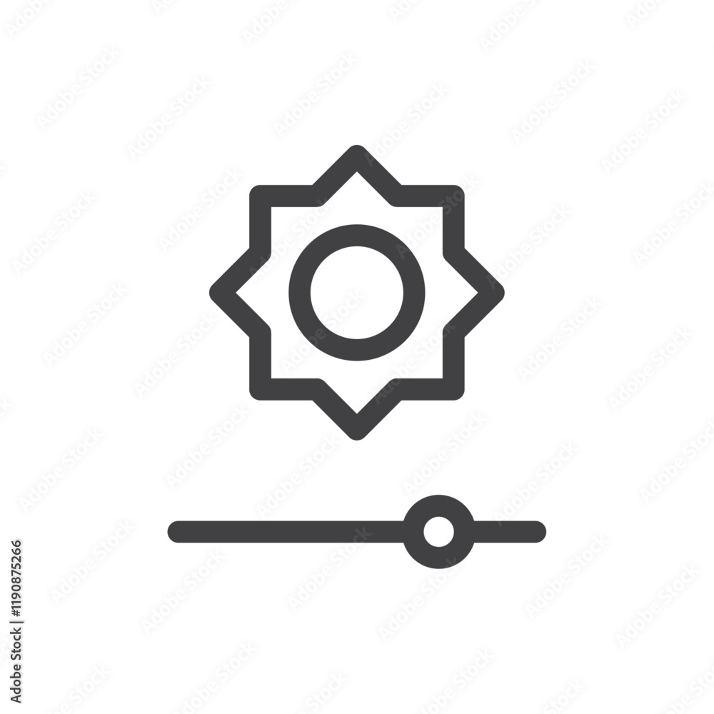 Poster brightness level icon simple outline vector logo