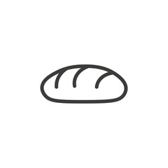 Bread icon Simple outline vector logo