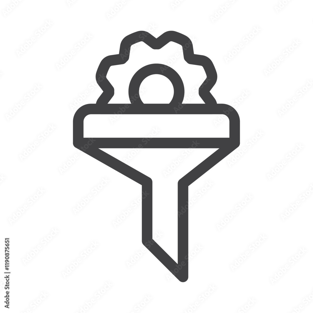 Poster conversion rate optimization icon simple outline vector logo