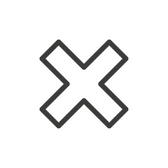 Delete icon Simple outline vector logo