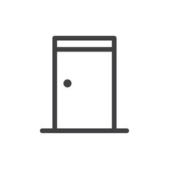 Entrance door icon Simple outline vector logo