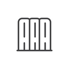 Library icon Simple outline vector logo