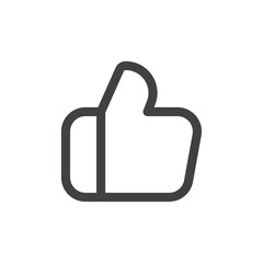 Like icon Simple outline vector logo