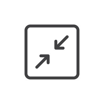 minimize icon Simple outline vector logo