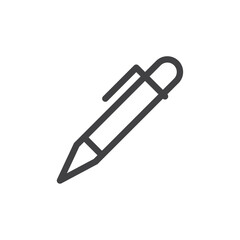 pen icon Simple outline vector logo