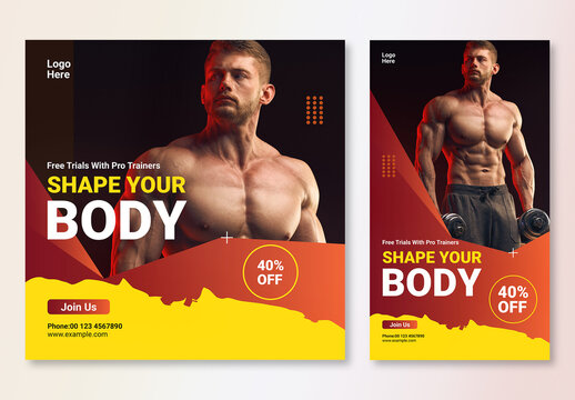 Elegant Minimalist Fitness Social Media Post