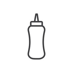 Sauces bottle icon Simple outline vector logo