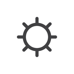 Sun icon Simple outline vector logo