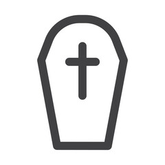 Obraz premium Tombstone icon Simple outline vector logo