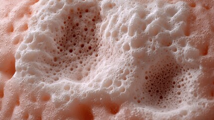 Obraz premium Abstract Macro Close up of Peach Colored Foam with Bubbles Texture