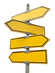 Obraz premium left and right direction sign on road